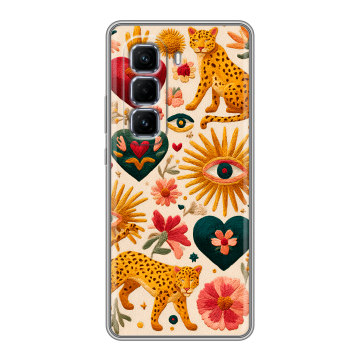 Силиконовый чехол на Infinix Hot 50 Pro Plus с принтом Модный принт
