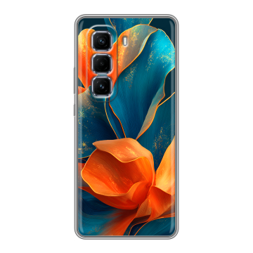 Силиконовый чехол на Infinix Hot 50 Pro Plus с принтом Цветы