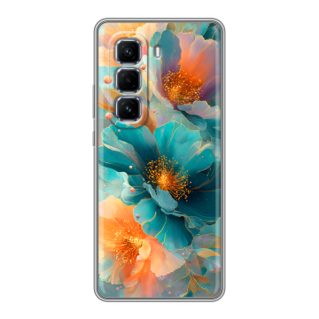 Силиконовый чехол на Infinix Hot 50 Pro Plus с принтом Цветы