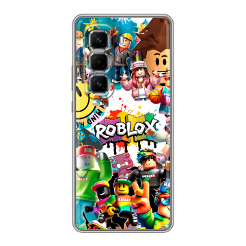 Силиконовый чехол на Infinix Hot 50 Pro Plus с принтом Roblox Роблокс Силиконовый чехол на Infinix Hot 50 Pro Plus с принтом Roblox Роблокс