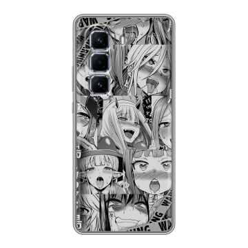 Силиконовый чехол на Infinix Hot 50 Pro Plus с принтом Ahegao Ахегао Аниме
