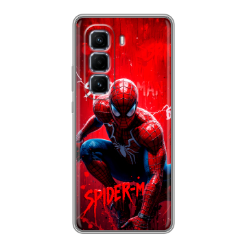 Силиконовый чехол на Infinix Hot 50 Pro Plus с принтом Spiderman Человек паук Силиконовый чехол на Infinix Hot 50 Pro Plus с принтом Spiderman Человек паук