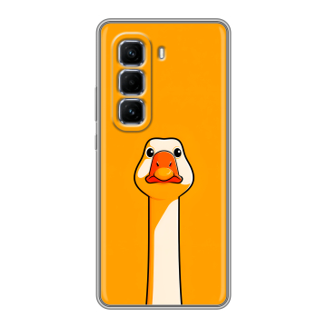 Силиконовый чехол на Infinix Hot 50 Pro Plus с принтом Смешная утка