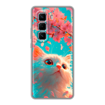 Силиконовый чехол на Infinix Hot 50 Pro Plus с принтом Красивый кот