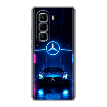 Силиконовый чехол на Infinix Hot 50 Pro Plus с принтом Mercedes Мерседес