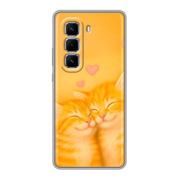 Силиконовый чехол на Infinix Hot 50 Pro Plus с принтом Милые котята