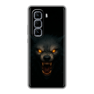 Силиконовый чехол на Infinix Hot 50 Pro Plus с принтом Волк