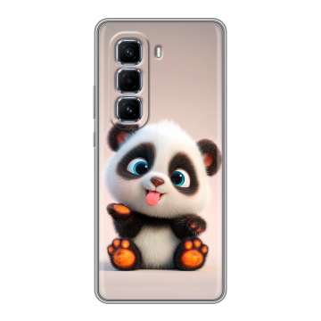 Силиконовый чехол на Infinix Hot 50 Pro Plus с принтом милая панда