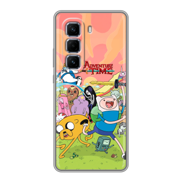 Силиконовый чехол на Infinix Hot 50 Pro Plus с принтом Adventure time Время приключений