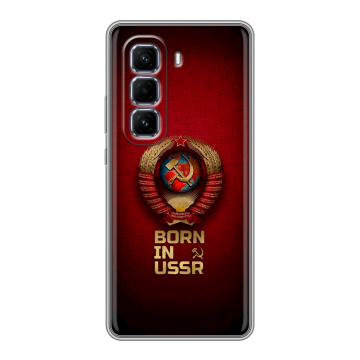 Силиконовый чехол на Infinix Hot 50 Pro Plus с принтом Флаг Герб СССР