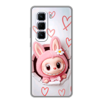 Силиконовый чехол на Infinix Hot 50 Pro Plus с принтом Labubu Лабубу
