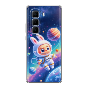 Силиконовый чехол на Infinix Hot 50 Pro Plus с принтом Labubu Лабубу