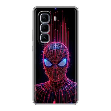 Силиконовый чехол на Infinix Hot 50 Pro Plus с принтом Spiderman Человек паук