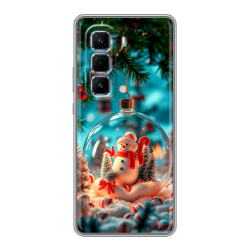Силиконовый чехол на Infinix Hot 50 Pro Plus с принтом Новый год