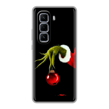 Силиконовый чехол на Infinix Hot 50 Pro Plus с принтом Новый год Гринч