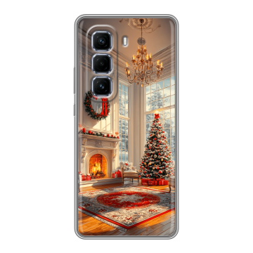 Силиконовый чехол на Infinix Hot 50 Pro Plus с принтом Новый год