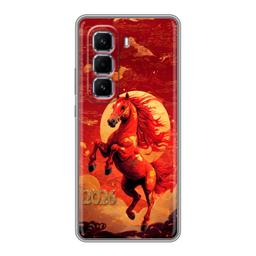 Силиконовый чехол на Infinix Hot 50 Pro Plus с принтом Новый год