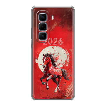 Силиконовый чехол на Infinix Hot 50 Pro Plus с принтом Новый год