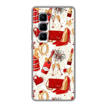 Силиконовый чехол на Infinix Hot 50 Pro Plus с принтом Новый год