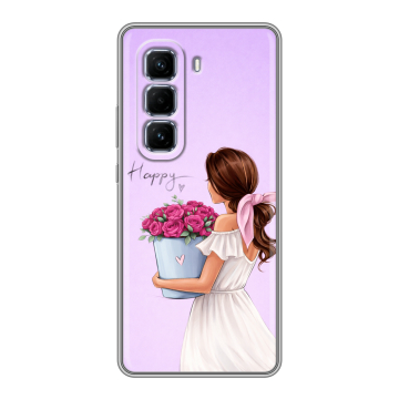 Силиконовый чехол на Infinix Hot 50 Pro Plus с принтом женский