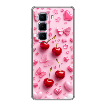 Силиконовый чехол на Infinix Hot 50 Pro Plus с принтом для девочек