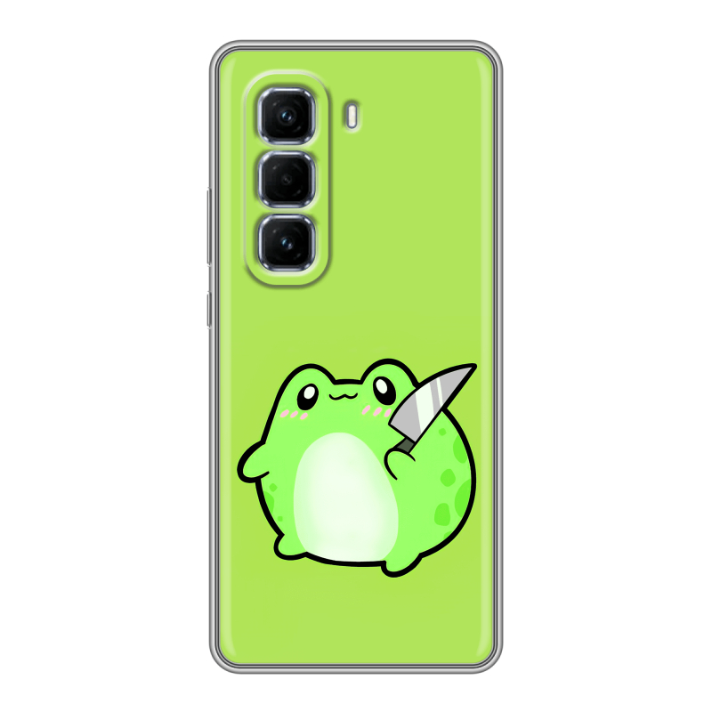 Силиконовый чехол на Infinix Hot 50 Pro Plus с принтом Лягушенок Силиконовый чехол на Infinix Hot 50 Pro Plus с принтом Лягушенок