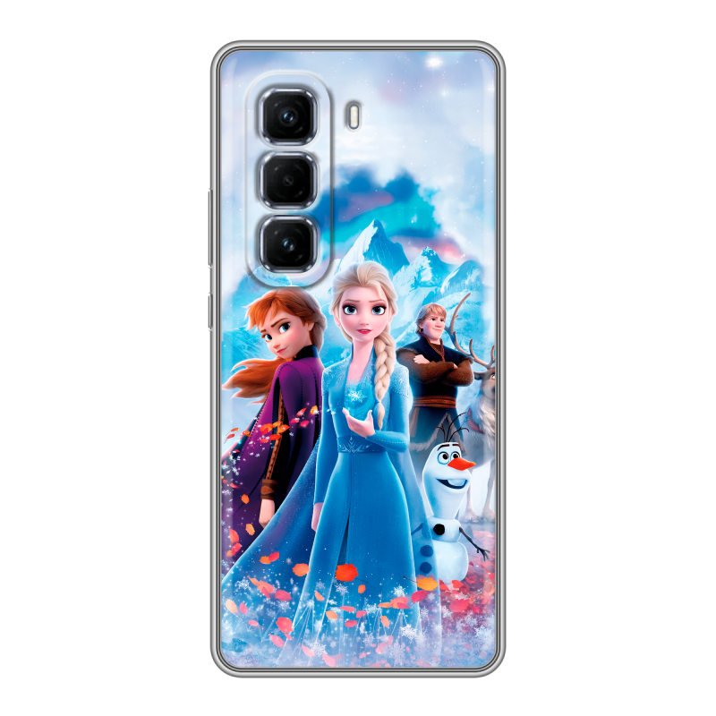 Силиконовый чехол на Infinix Hot 50 Pro Plus с принтом Холодное сердце Frozen Силиконовый чехол на Infinix Hot 50 Pro Plus с принтом Холодное сердце Frozen