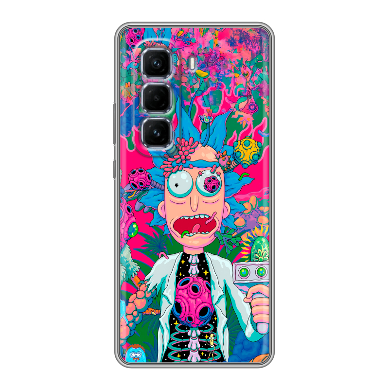 Силиконовый чехол на Infinix Hot 50 Pro Plus с принтом Рик и Морти Rick Morty Силиконовый чехол на Infinix Hot 50 Pro Plus с принтом Рик и Морти Rick Morty