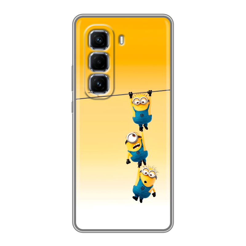 Силиконовый чехол на Infinix Hot 50 Pro Plus с принтом Миньоны Силиконовый чехол на Infinix Hot 50 Pro Plus с принтом Миньоны