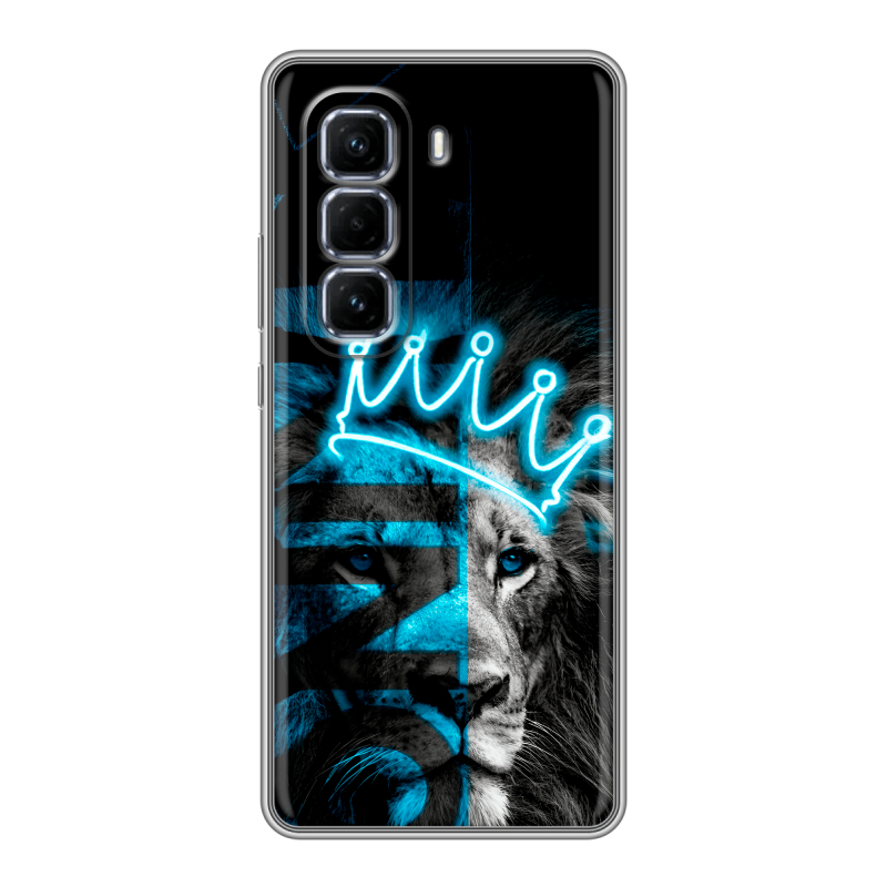 Силиконовый чехол на Infinix Hot 50 Pro Plus с принтом Король лев Силиконовый чехол на Infinix Hot 50 Pro Plus с принтом Король лев