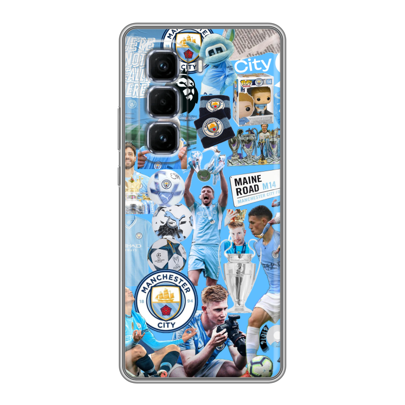Силиконовый чехол на Infinix Hot 50 Pro Plus с принтом Man City Манчестер Сити Силиконовый чехол на Infinix Hot 50 Pro Plus с принтом Man City Манчестер Сити