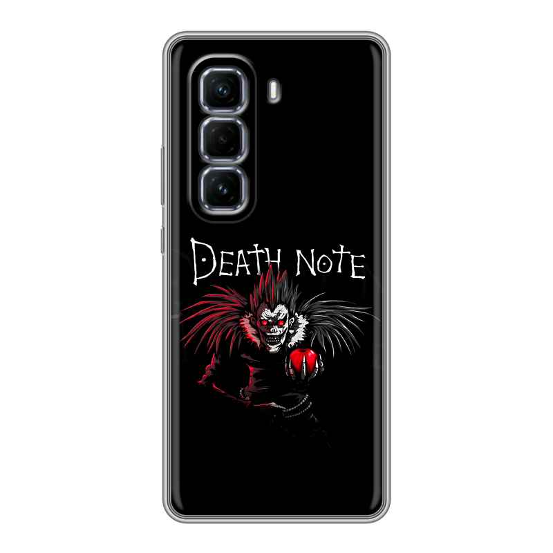 Силиконовый чехол на Infinix Hot 50 Pro Plus с принтом Death note Тетрадь смерти Силиконовый чехол на Infinix Hot 50 Pro Plus с принтом Death note Тетрадь смерти