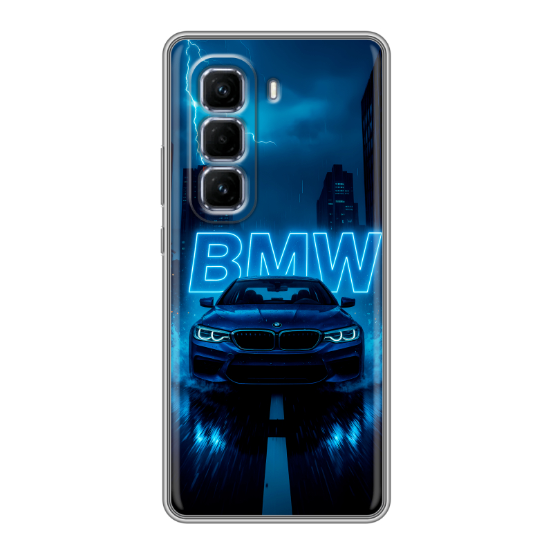 Силиконовый чехол на Infinix Hot 50 Pro Plus с принтом BMW БМВ Силиконовый чехол на Infinix Hot 50 Pro Plus с принтом BMW БМВ