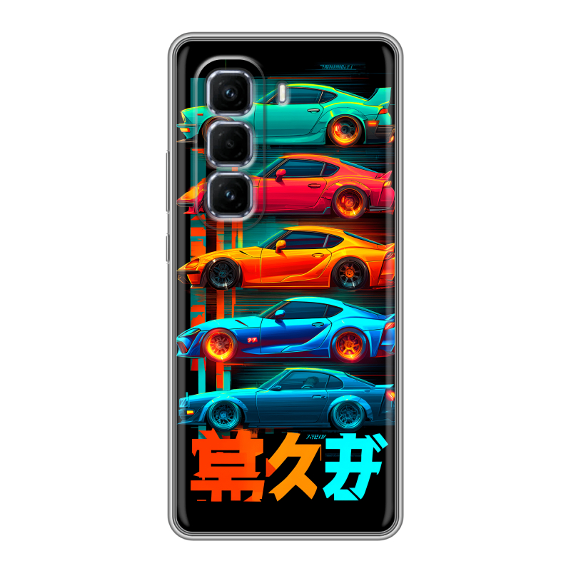 Силиконовый чехол на Infinix Hot 50 Pro Plus с принтом машины тачки Силиконовый чехол на Infinix Hot 50 Pro Plus с принтом машины тачки