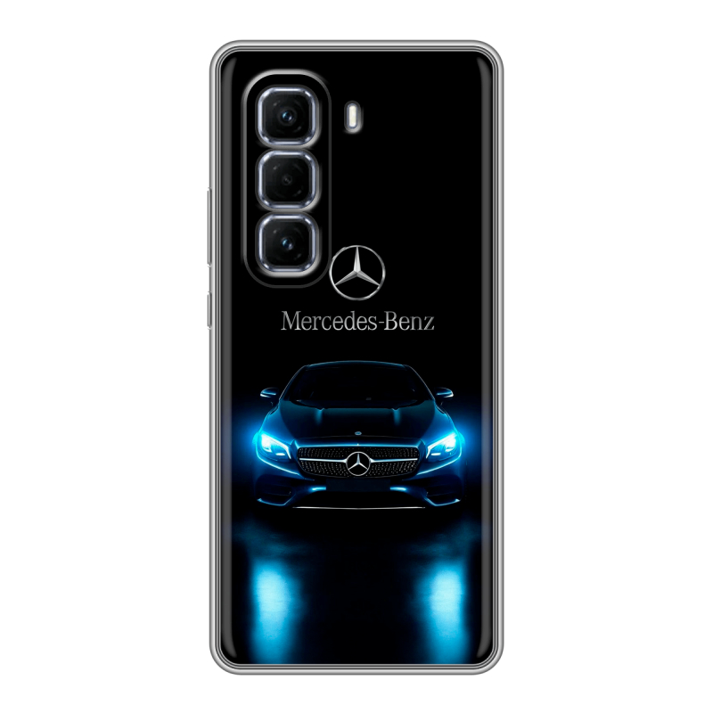 Силиконовый чехол на Infinix Hot 50 Pro Plus с принтом Mercedes Мерседес Силиконовый чехол на Infinix Hot 50 Pro Plus с принтом Mercedes Мерседес