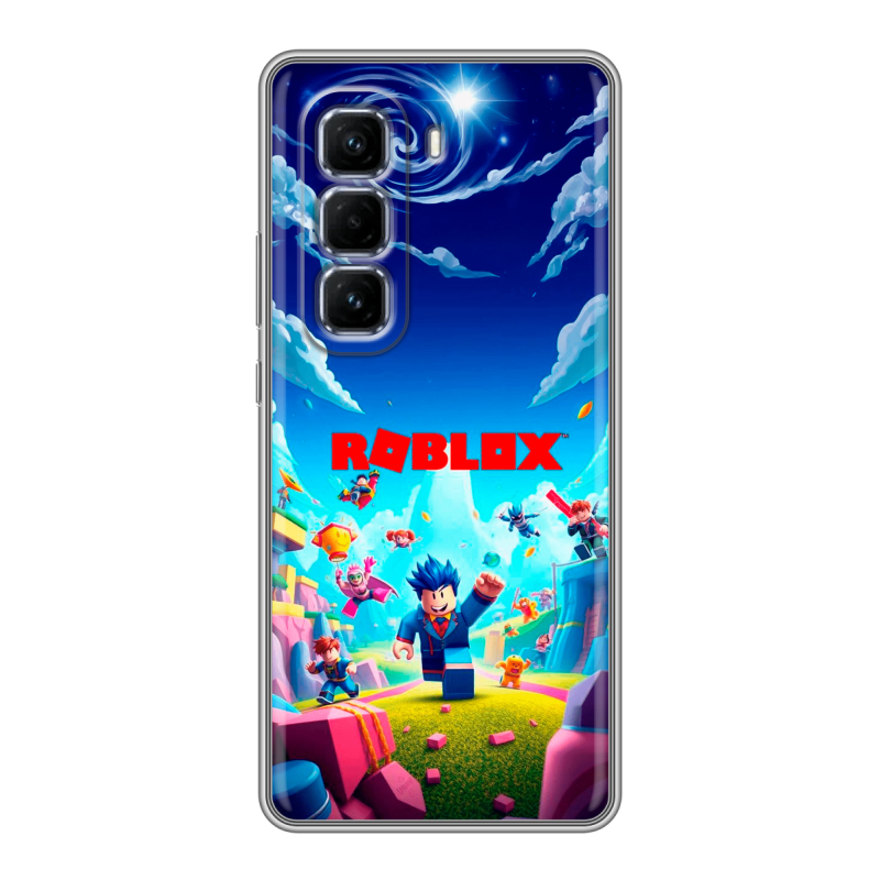 Силиконовый чехол на Infinix Hot 50 Pro Plus с принтом Roblox Роблокс Силиконовый чехол на Infinix Hot 50 Pro Plus с принтом Roblox Роблокс