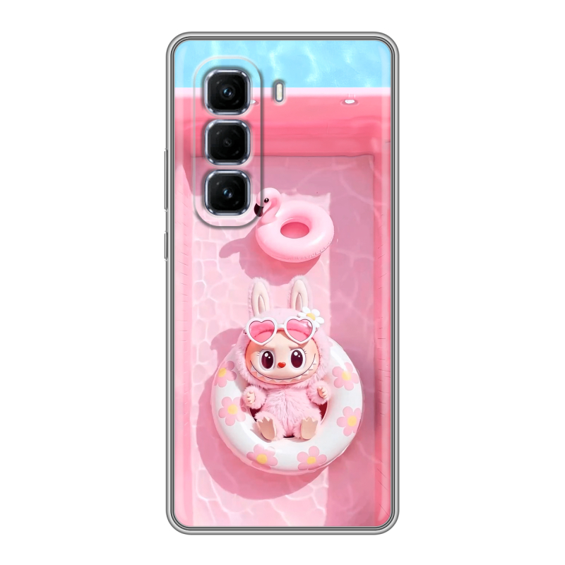 Силиконовый чехол на Infinix Hot 50 Pro Plus с принтом Labubu Лабубу Силиконовый чехол на Infinix Hot 50 Pro Plus с принтом Labubu Лабубу