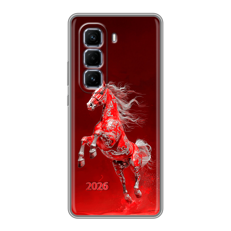 Силиконовый чехол на Infinix Hot 50 Pro Plus с принтом Новый год Силиконовый чехол на Infinix Hot 50 Pro Plus с принтом Новый год