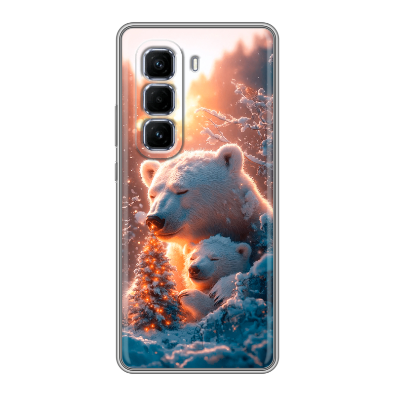 Силиконовый чехол на Infinix Hot 50 Pro Plus с принтом Новый год Силиконовый чехол на Infinix Hot 50 Pro Plus с принтом Новый год
