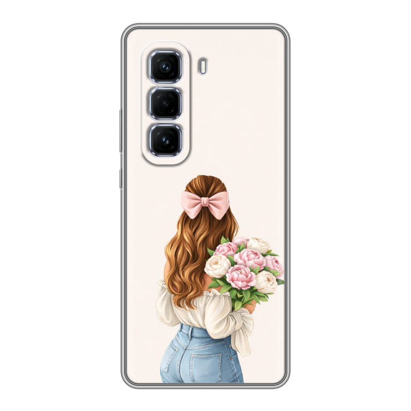 Силиконовый чехол на Infinix Hot 50 Pro Plus с принтом женский Силиконовый чехол на Infinix Hot 50 Pro Plus с принтом женский