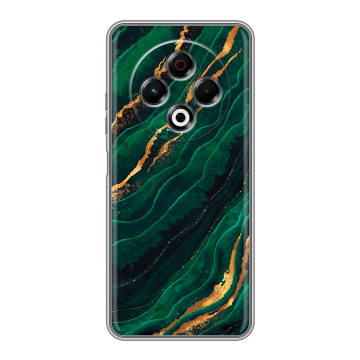 Силиконовый чехол на Tecno Spark 30 4G с принтом Мрамор зеленое золото Силиконовый чехол на Tecno Spark 30 4G с принтом Мрамор зеленое золото