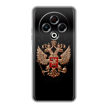 Силиконовый чехол на Tecno Spark 30 4G с принтом Герб России Силиконовый чехол на Tecno Spark 30 4G с принтом Герб России