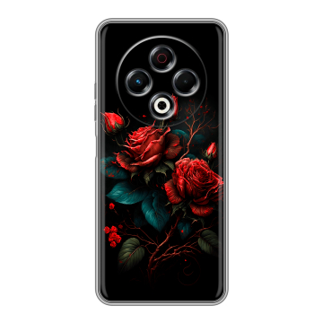 Силиконовый чехол на Tecno Spark 30 4G с принтом Розы красные
