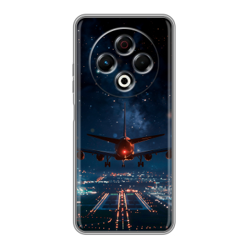 Силиконовый чехол на Tecno Spark 30 4G с принтом самолет Силиконовый чехол на Tecno Spark 30 4G с принтом самолет