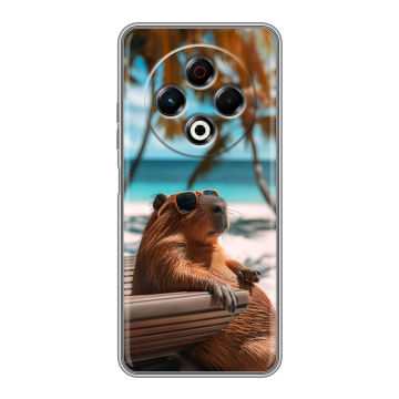 Силиконовый чехол на Tecno Spark 30 4G с принтом Капибара