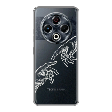 Силиконовый чехол на Tecno Spark 30 4G с принтом Сотворение мира