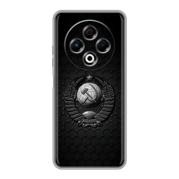 Силиконовый чехол на Tecno Spark 30 4G с принтом Герб Флаг СССР Силиконовый чехол на Tecno Spark 30 4G с принтом Герб Флаг СССР