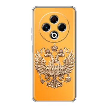 Силиконовый чехол на Tecno Spark 30 4G с принтом Герб Флаг России