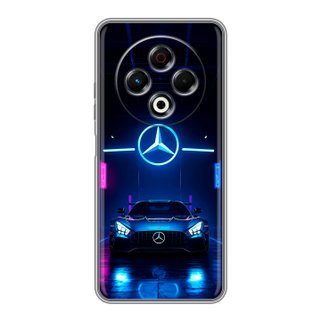Силиконовый чехол на Tecno Spark 30 4G с принтом Mercedes Мерседес