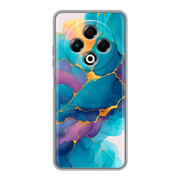 Силиконовый чехол на Tecno Spark 30 4G с принтом Мрамор блестки